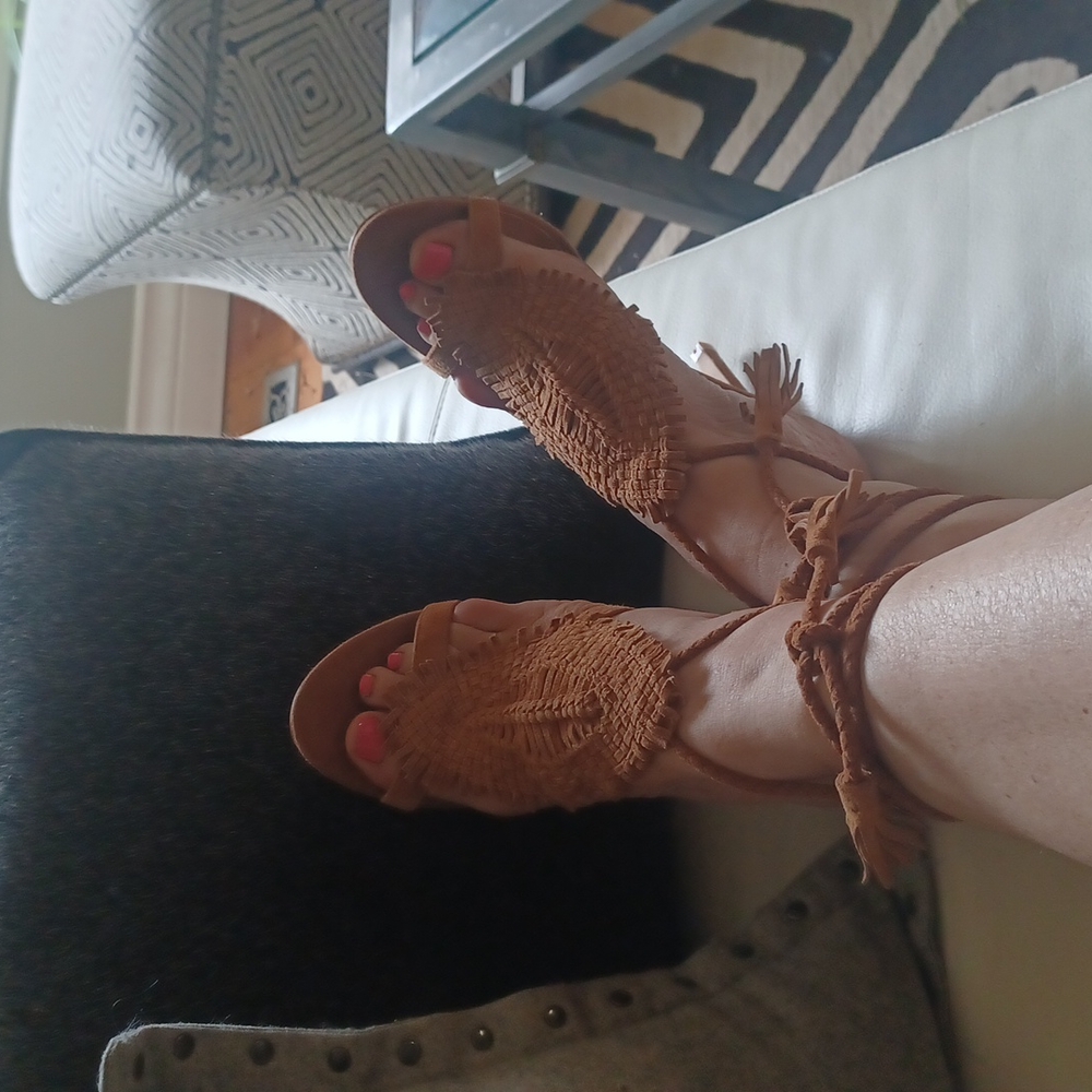 Join suede tie sandals